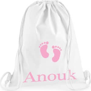 Turnbeutel Babyfuss rosa