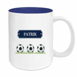 Tasse blau Fussball