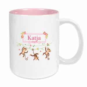 Tasse rosa Affen pink