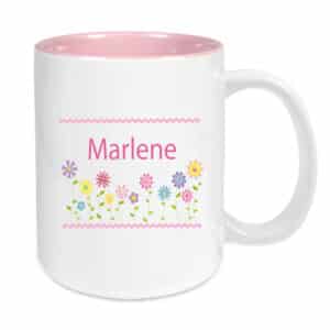 Tasse rosa Blumen