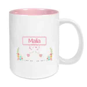 Tasse rosa Lama