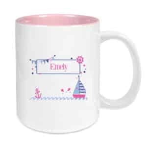 Tasse rosa Segelboot pink