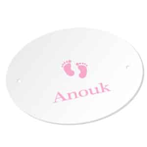 Türschild Babyfuss rosa